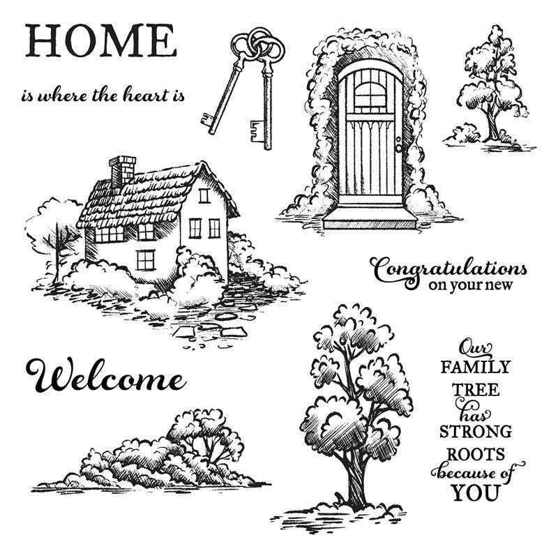 Close to My Heart Stamp of the Month S-2107 Strong Roots - Set of 11 stamps