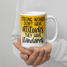 Load image into Gallery viewer, Strong Women White glossy mug
