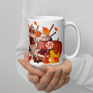 Fall Vibes Coffees White glossy mug