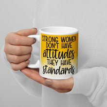 Load image into Gallery viewer, Strong Women White glossy mug
