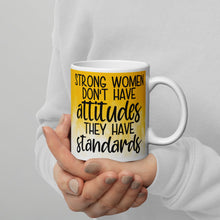 Load image into Gallery viewer, Strong Women White glossy mug
