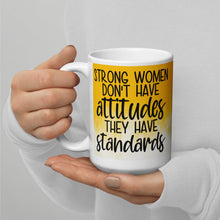 Load image into Gallery viewer, Strong Women White glossy mug
