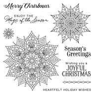 Close to My Heart Stamp of the Month - Christmas Snowflake Mandalas - Set of 9stamps