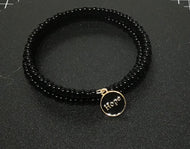 Wrap Around Melanoma, Gun Control, POW/MIA Awareness Beaded Bracelet with Hope charm.