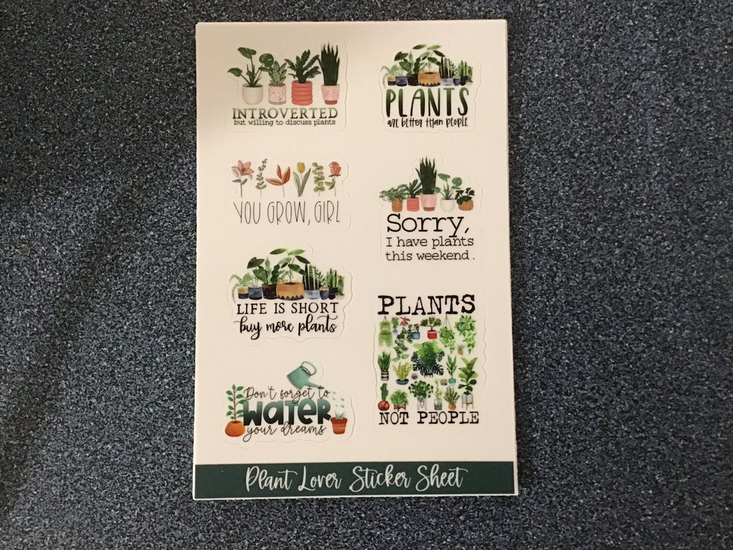 Plant Lover Mini Sticker Sheet