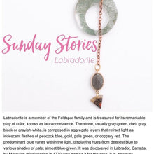 Load image into Gallery viewer, Green Cocoon with Labradorite lariat necklace
