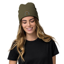 Load image into Gallery viewer, Green Beanie, Frog Prince, unisex, embroidered, gold, silver, all seasons, fun, funny
