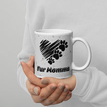 Load image into Gallery viewer, Fur Momma White glossy mug
