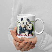 Load image into Gallery viewer, Momma&#39;s Love Panda White glossy mug
