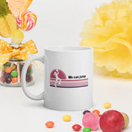 Female BasketBall - We can jump White glossy mug