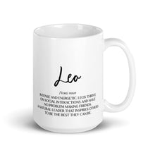 Load image into Gallery viewer, Leo Zodiac White glossy mug
