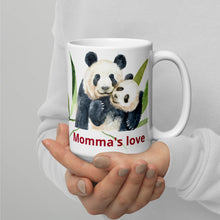 Load image into Gallery viewer, Momma&#39;s Love Panda White glossy mug
