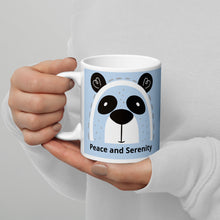 Load image into Gallery viewer, Panda Peace and Serenity White glossy mug
