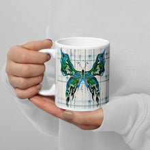 Load image into Gallery viewer, Shabby Gothic Butterfly White glossy mug
