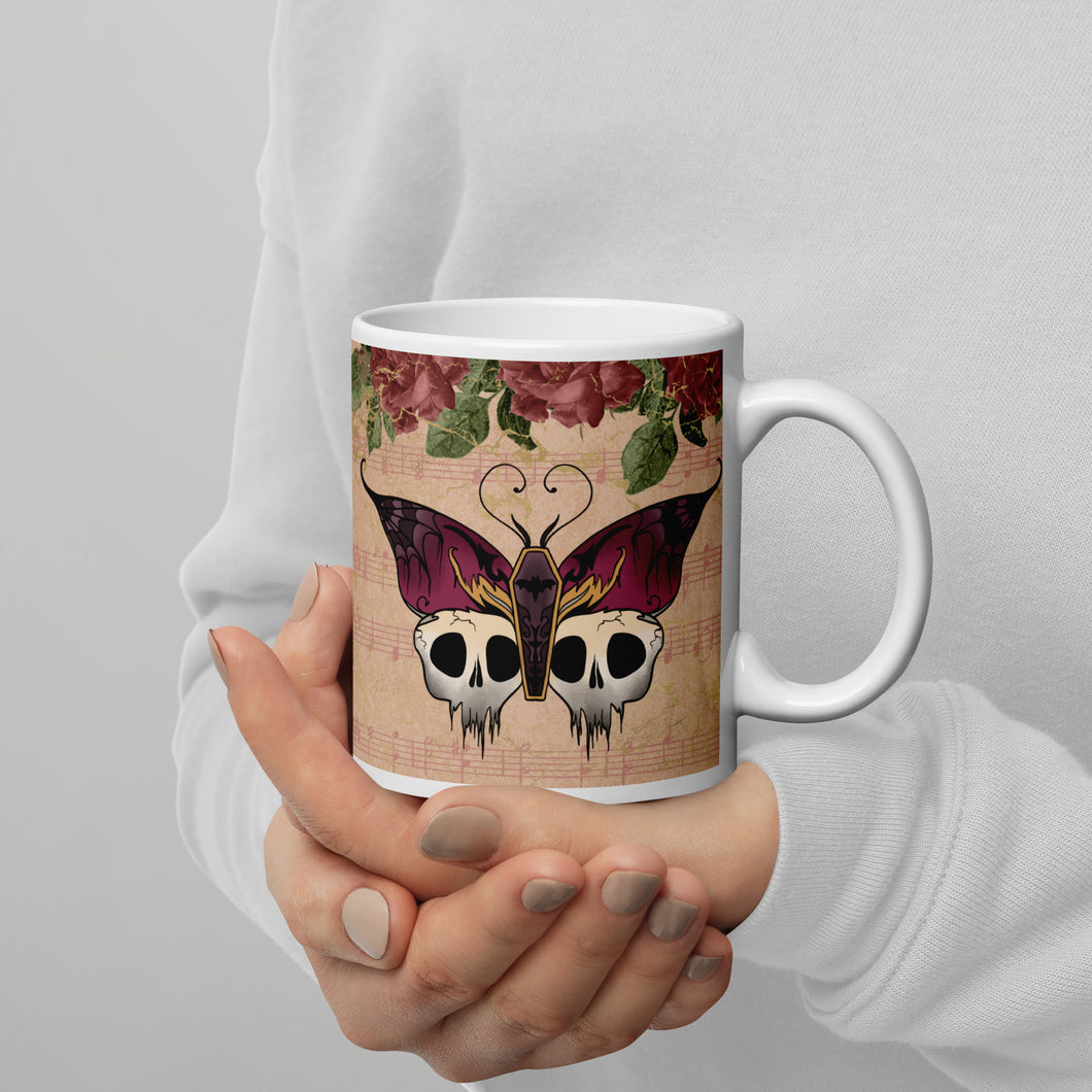 Oh My Butterfly White glossy mug