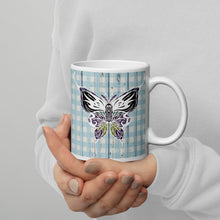 Load image into Gallery viewer, Moth Checkout White glossy mug
