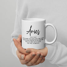 Load image into Gallery viewer, Aries Zodiac White glossy mug
