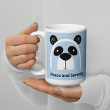 Load image into Gallery viewer, Panda Peace and Serenity White glossy mug
