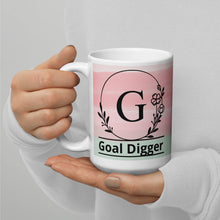 Load image into Gallery viewer, G is for Goal Digger White glossy mug
