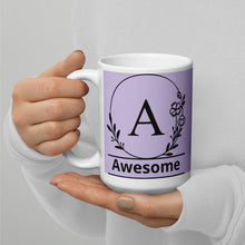 Load image into Gallery viewer, A = Awesome White glossy mug
