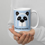 Panda Peace and Serenity White glossy mug