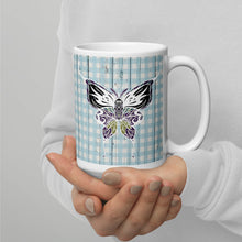 Load image into Gallery viewer, Moth Checkout White glossy mug
