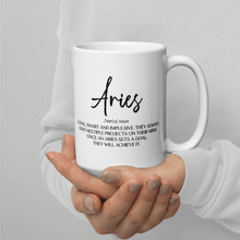 Load image into Gallery viewer, Aries Zodiac White glossy mug
